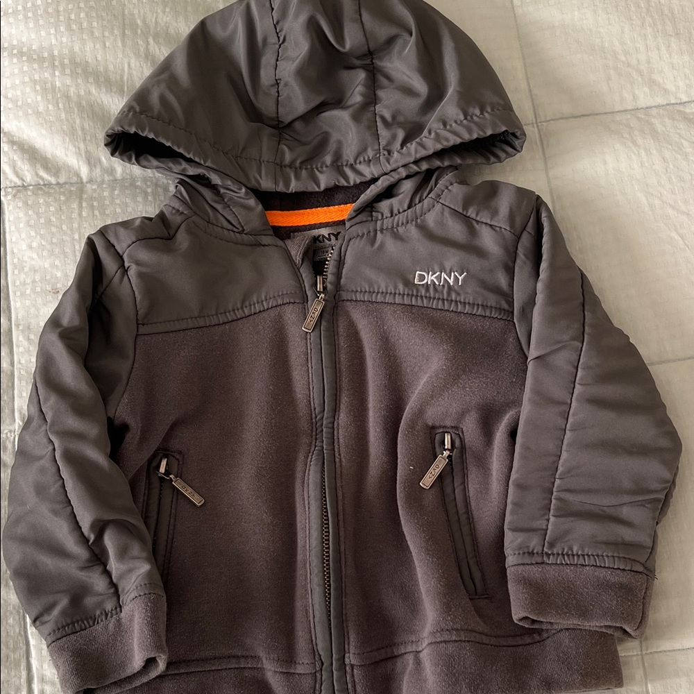 DKNY Charcoal Hooded Jacket 18mo